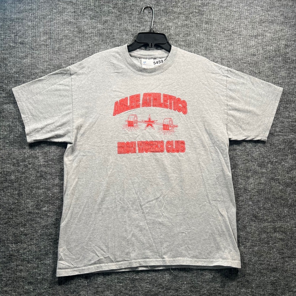 Port and Company Arlee Athletics Iron Works Club Graphic T-Shirt Gray Large